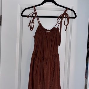 Eva Mendes sleeveless maroon knee-length dress, XS-S-M, fits like a small IMO